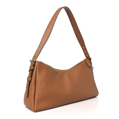 Prada Soft Calfskin Large Aimée Shoulder Bag Caramel 3 of 10