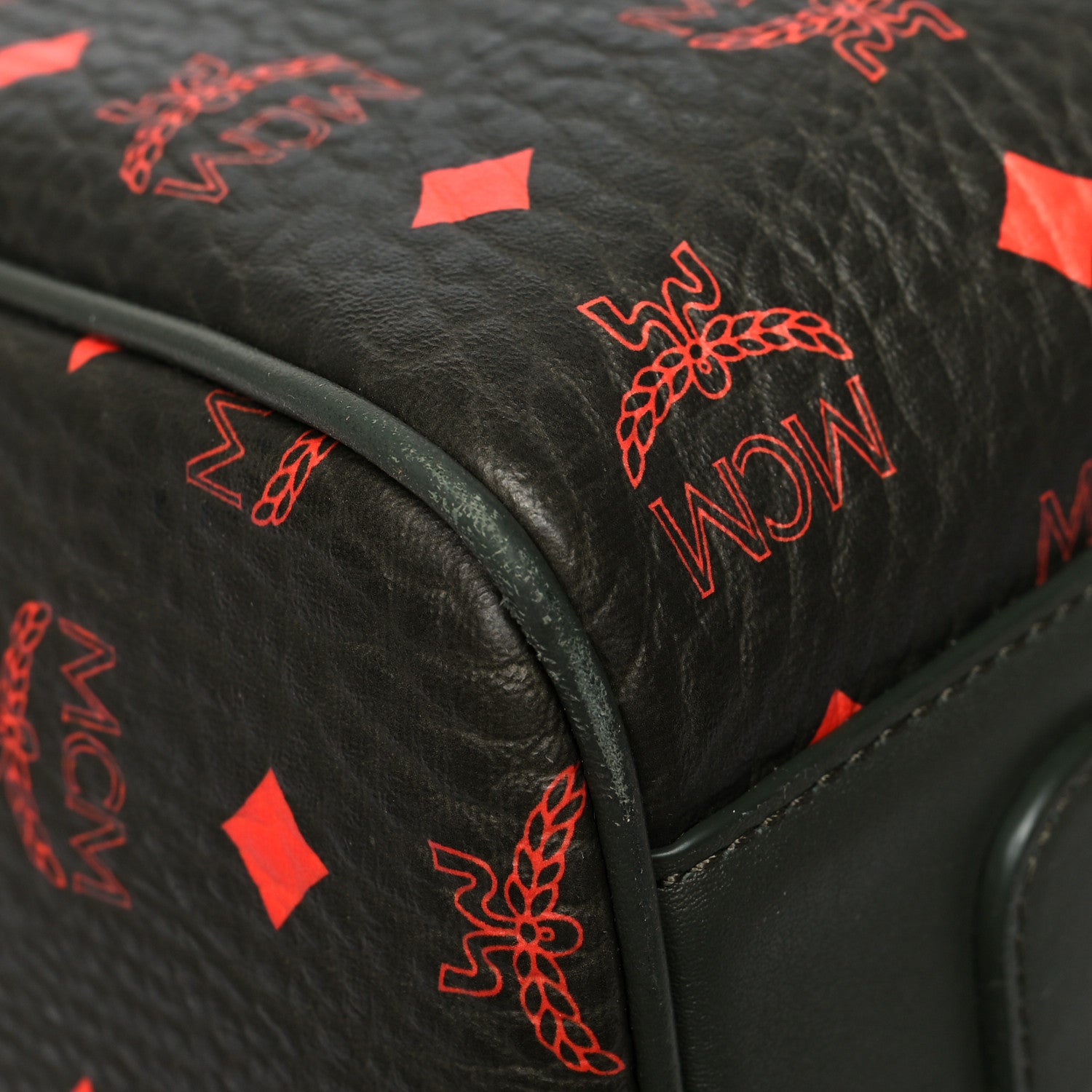 MCM Visetos Large Traveler Weekender Duffle Bag Winter Moss 10 of 12