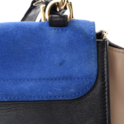 Celine Smooth Calfskin Suede Medium Tri-Color Trapeze Royal Blue 17 of 21