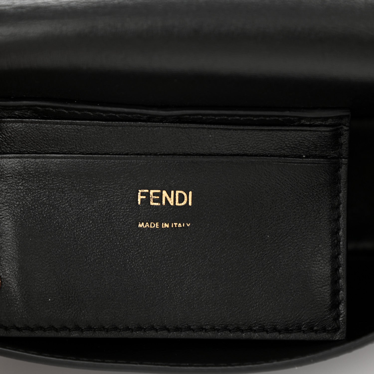 Fendi Agnello Old Shine Hip Belt Baguette Bag Black 6 of 9