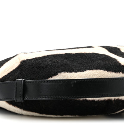 Saint Laurent Pony Hair Zebra Horn Mombasa Hobo Black White 9 of 10