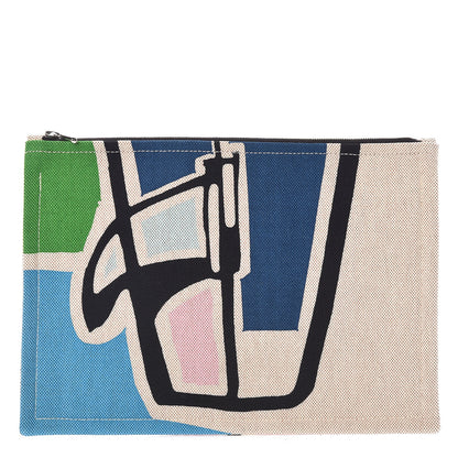 Hermes Toile Flat Waikiki Pouch 1 of 7