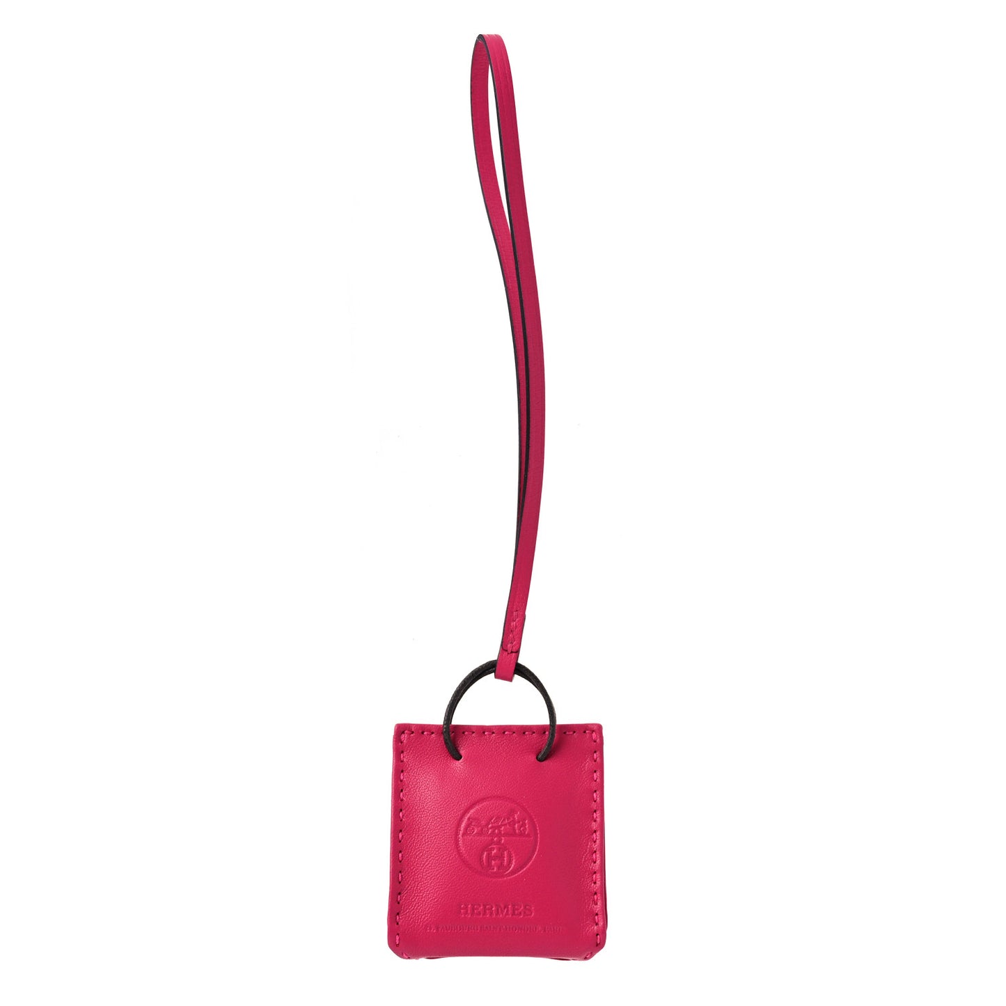 Milo Lambskin Swift Shopping Bag Charm Rose Mexico