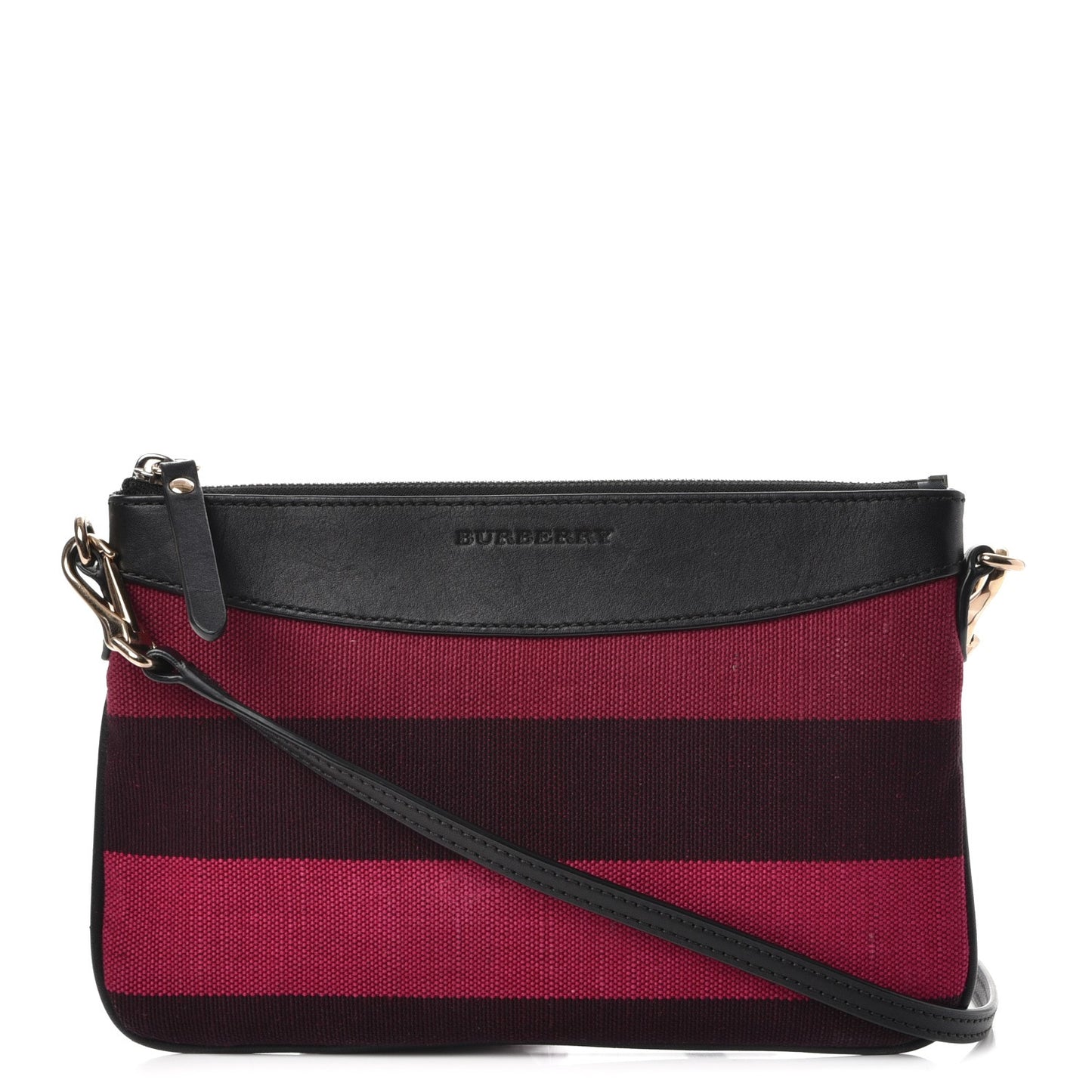 Overdyed Canvas Striped Peyton Crossbody Clutch Bag