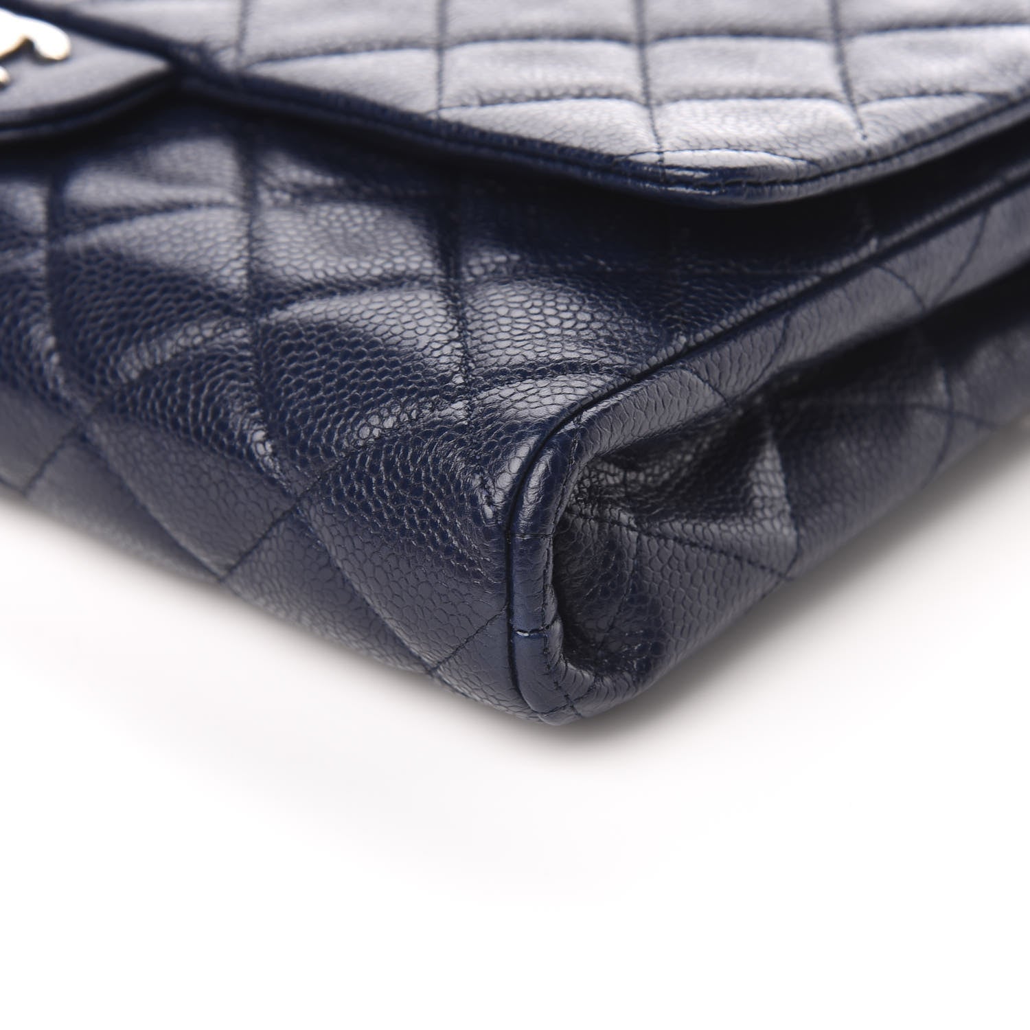 Chanel Caviar Quilted Clutch With Chain Flap Blue 10 of 11