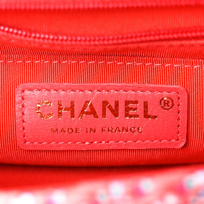 Chanel Cotton Mixed Fibers Woven Mini Rectangular Flap Red Fuchsia Blue 6 of 11