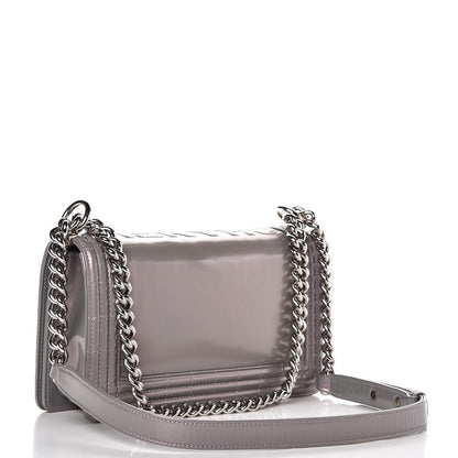 Chanel Iridescent Glazed Calfskin Medium Boy Flap Light Purple 3 of 7