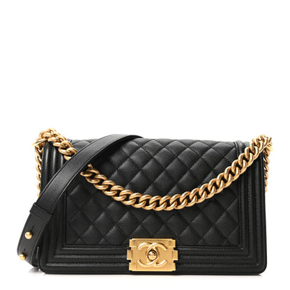 Chanel Caviar Quilted Medium Boy Flap Black 1 of 10