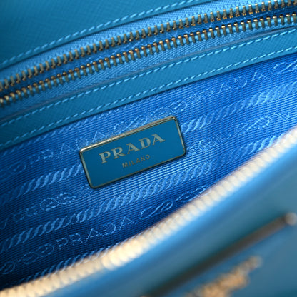 Prada Saffiano Vernice Mini Galleria Double Zip Tote Voyage 8 of 9