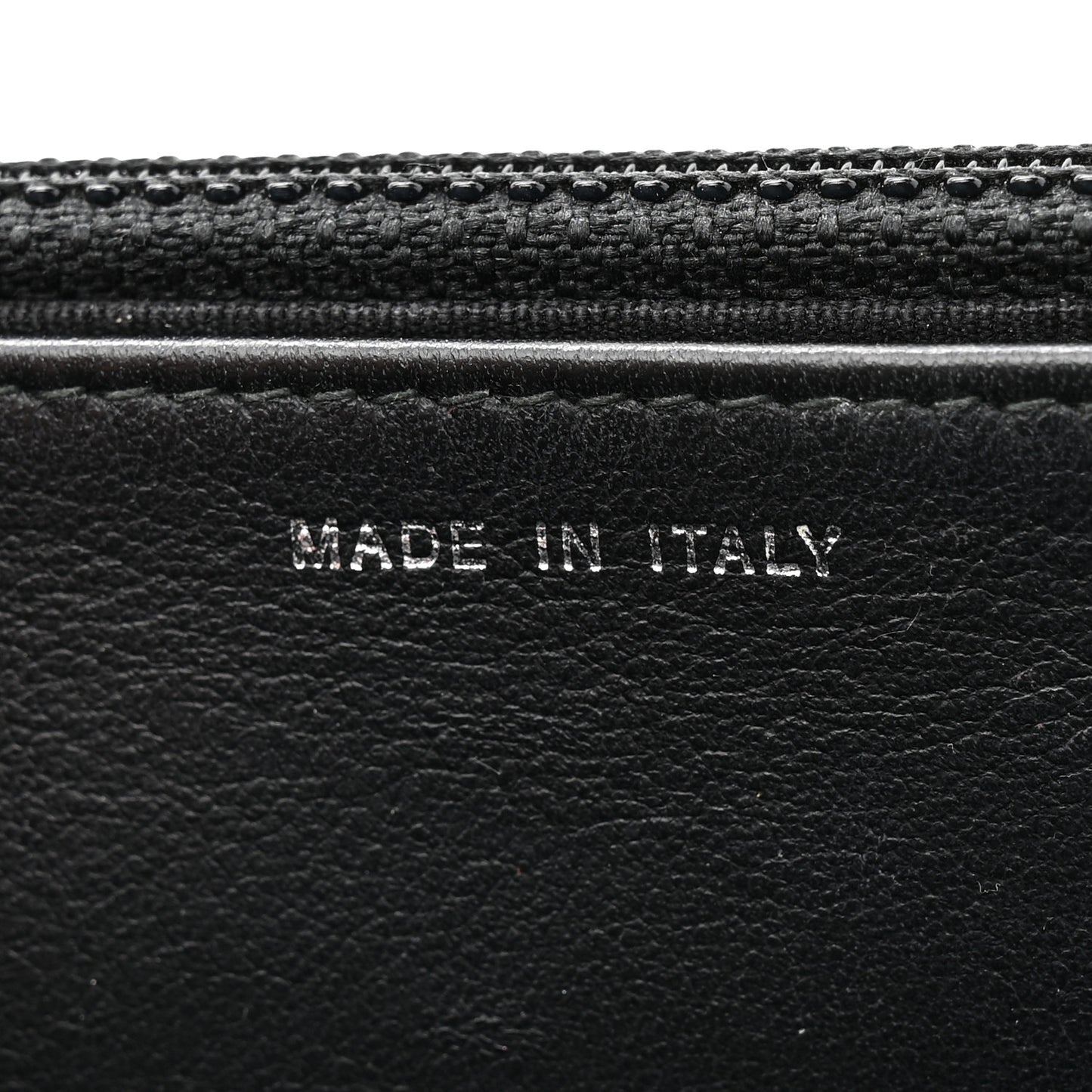 Crumpled Calfskin Quilted Wallet On Chain WOC Black