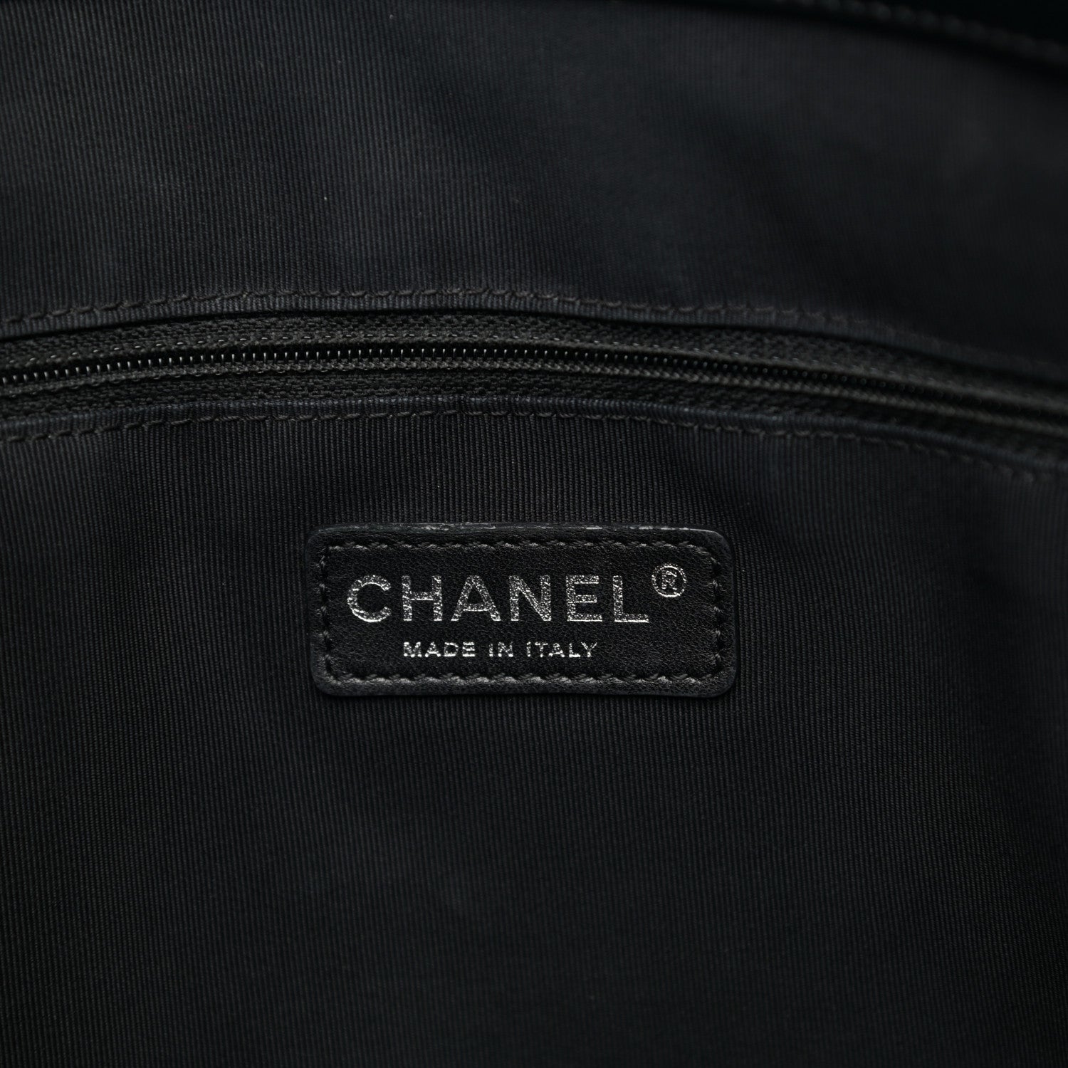 Chanel Vinyl Quilted CC Small Expandable Tote Black 5 of 14
