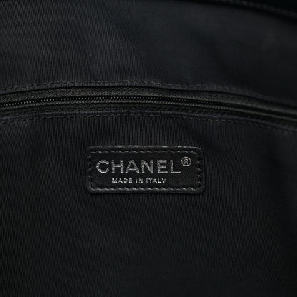 Chanel Vinyl Quilted CC Small Expandable Tote Black 5 of 14