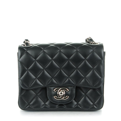 Chanel Lambskin Quilted Mini Square Flap Black 1 of 8