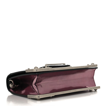 Prada Metallic Vitello Saffiano Cahier Bag Ibisco Black 4 of 11
