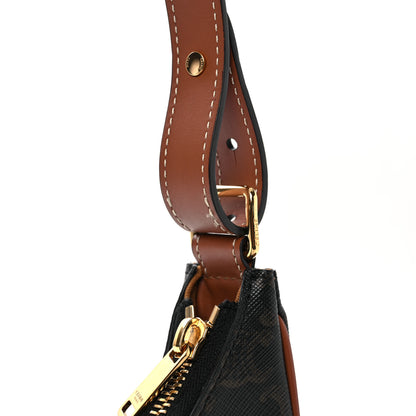 Celine Triomphe Canvas Calfskin Ava Shoulder Bag Tan 12 of 12