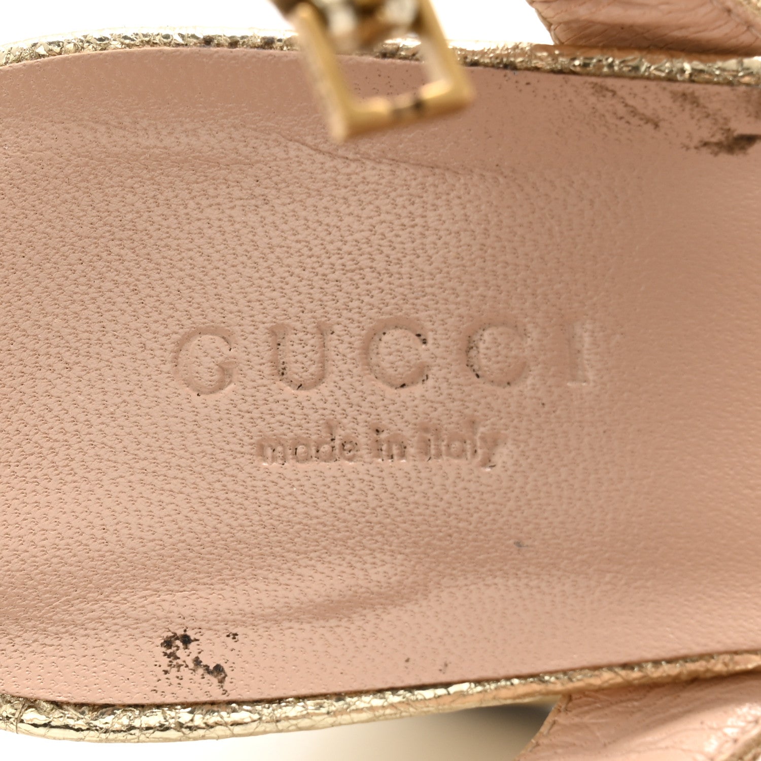Gucci Galassia GG Marmont Ankle Wrap 75mm Sandals 36.5 Platino 6 of 8