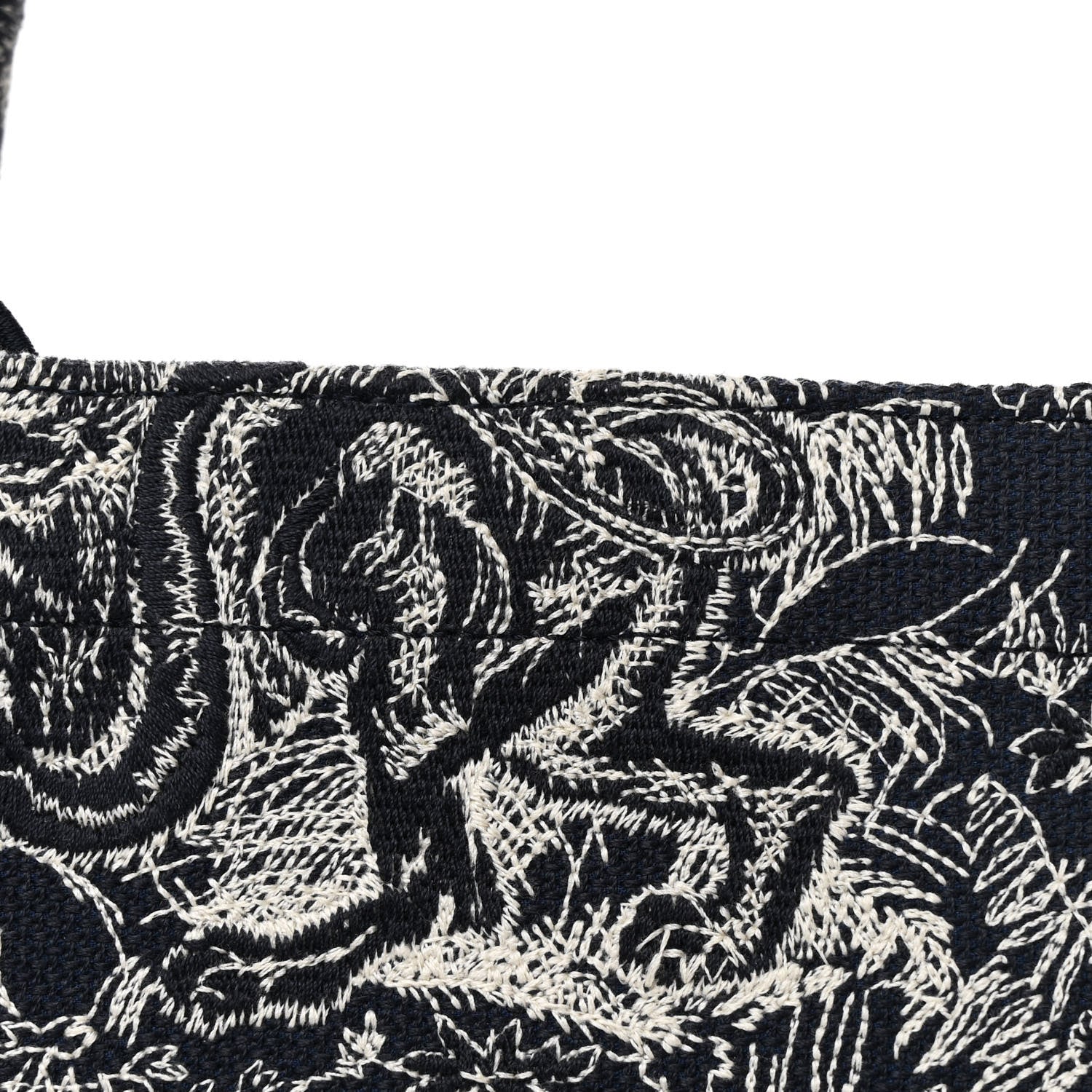 Christian Dior Canvas Embroidered Medium Dioriviera Toile De Jouy Reverse Book Tote Blue 8 of 11