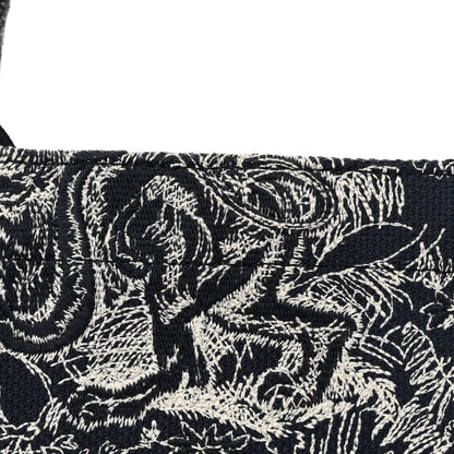 Christian Dior Canvas Embroidered Medium Dioriviera Toile De Jouy Reverse Book Tote Blue 8 of 11