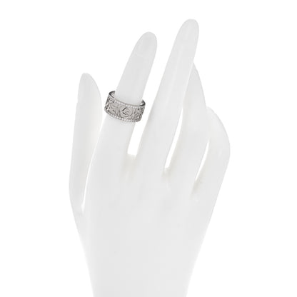 Chanel 18K White Gold Diamond Camellia Ajoure Band Ring 51 5.75 2 of 4