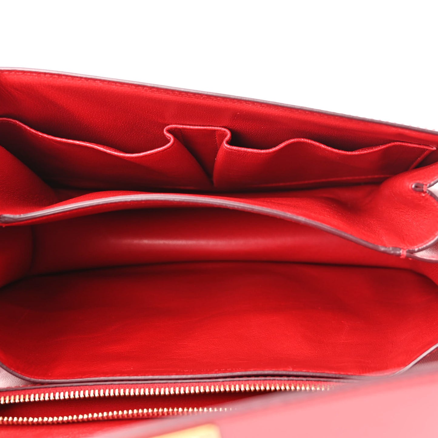 Box Calfskin Medium Classic Box Flap Bag Red