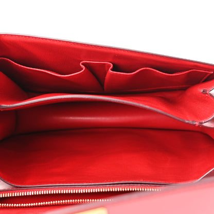 Celine Box Calfskin Medium Classic Box Flap Bag Red 5 of 10