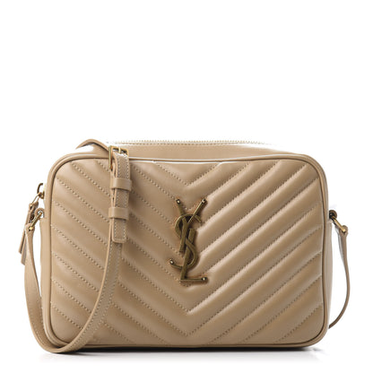 Saint Laurent Calfskin Matelasse Monogram Lou Camera Bag Dark Latte 1 of 9