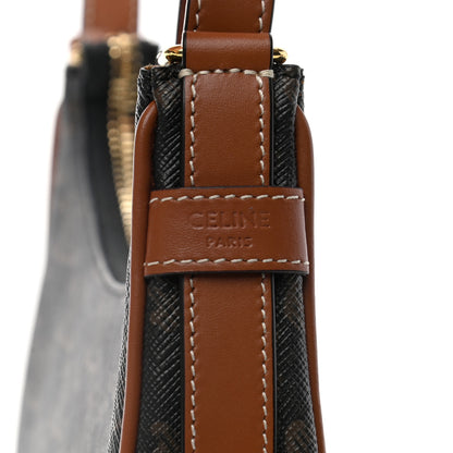 Celine Canvas Calfskin Mini Ava Triomphe Shoulder Bag Tan 6 of 7