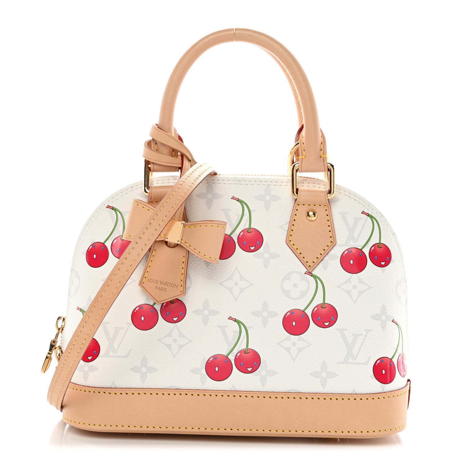 Louis Vuitton LV X TM Monogram Cerises Alma BB White 1816086