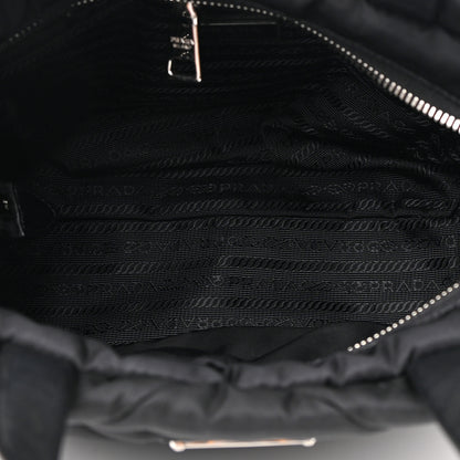 Prada Re-Nylon Nappa Triangle Quilted Padded Double Handled Zip Pocket Tote Black 4 of 8