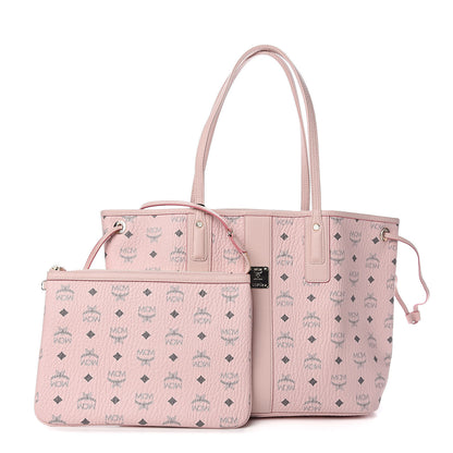 MCM Visetos Medium Liz Reversible Shopper Tote Soft Pink 1 of 12
