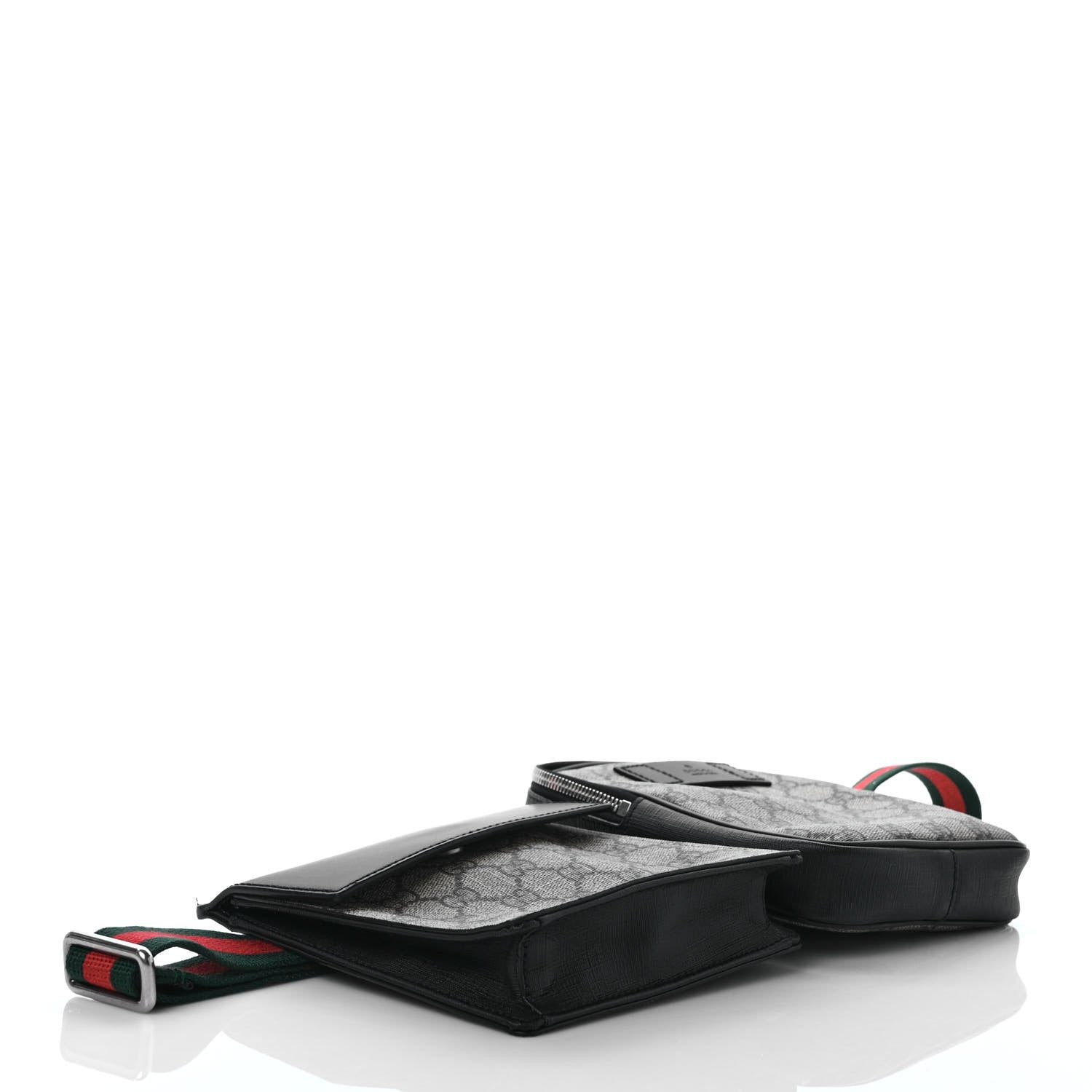 Gucci GG Supreme Monogram Web Belt Bag Black 3 of 9