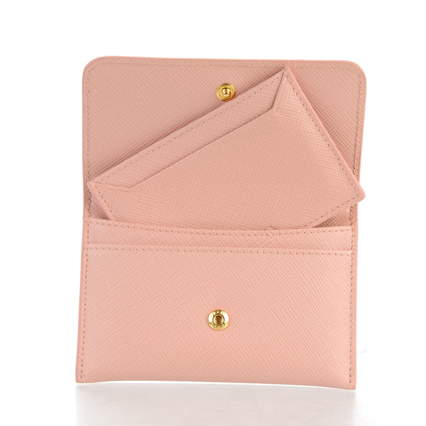Saffiano Metal Flap Card Holder Orchidea