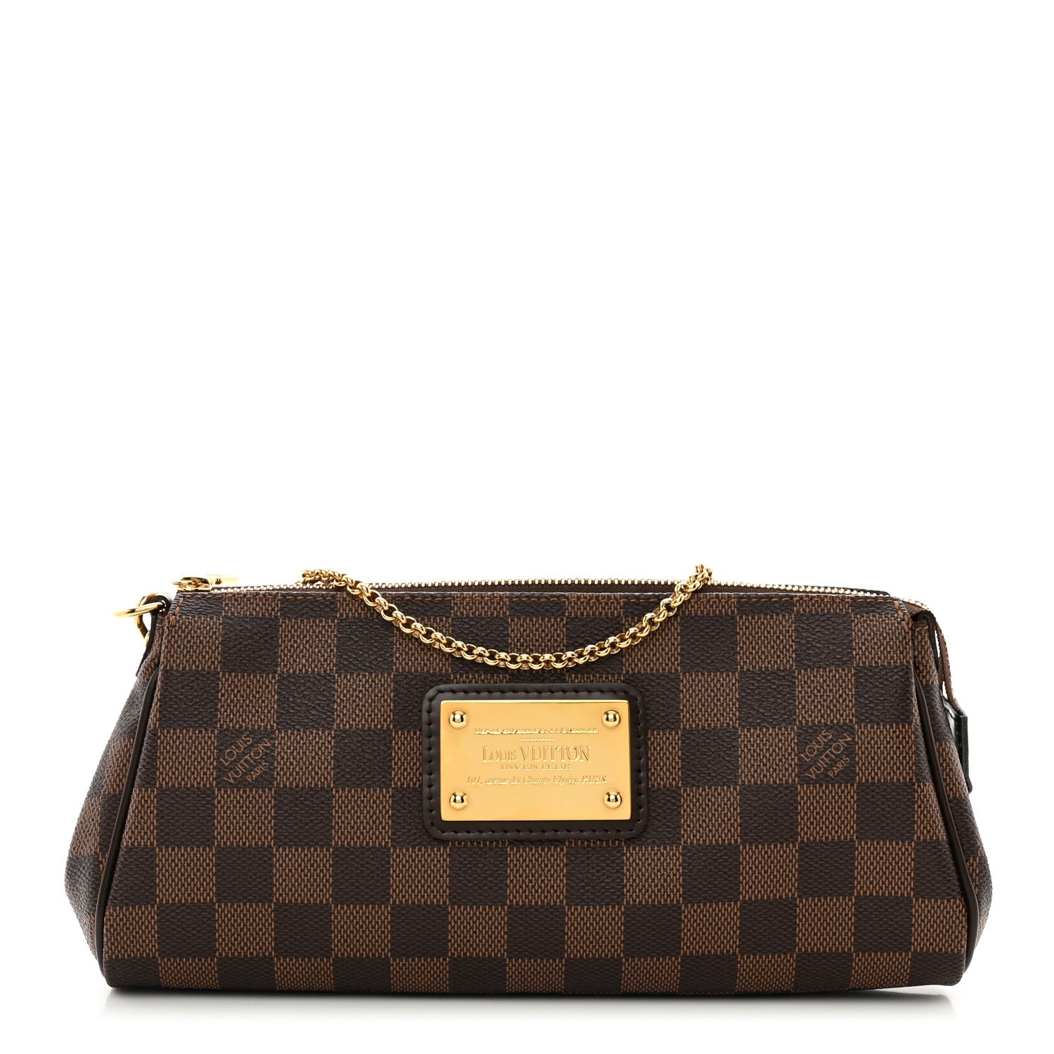 Louis Vuitton Damier Ebene Eva Clutch 1 of 10