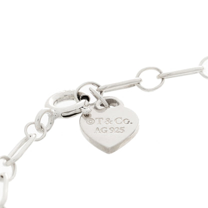 Tiffany Sterling Silver Enamel Love Notes Logo Charm Bracelet Blue 3 of 5