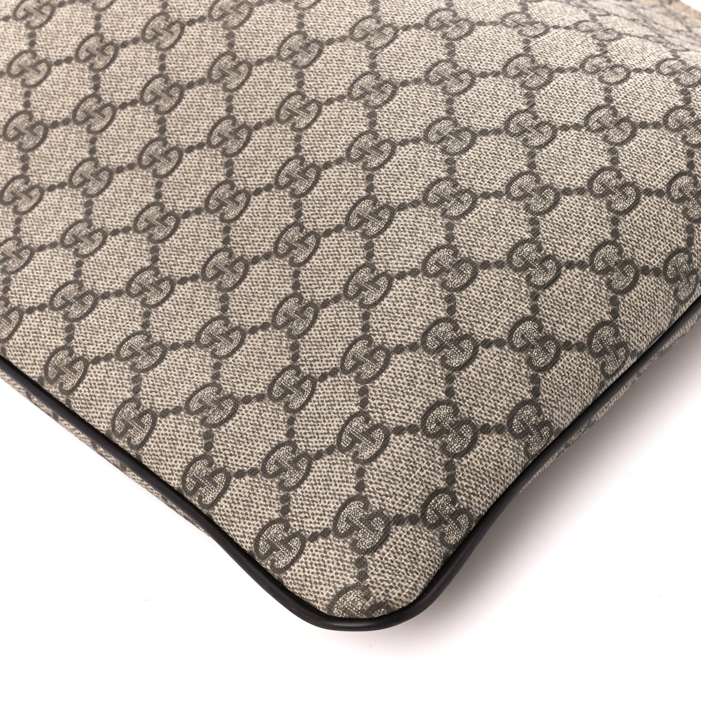 GG Supreme Monogram Medium Flat Messenger Bag Dark Brown