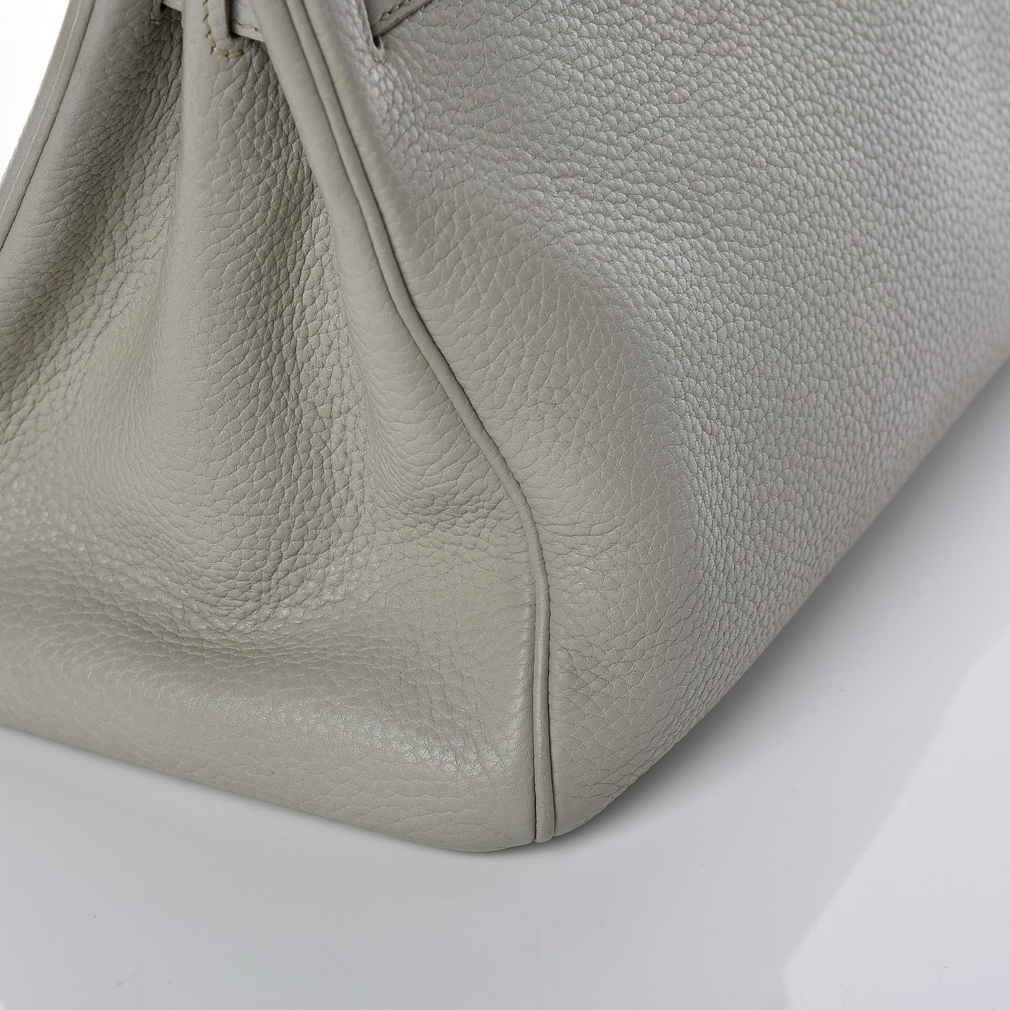 Taurillon Clemence Lizard Club Birkin 30 Gris Perle White Mykonos