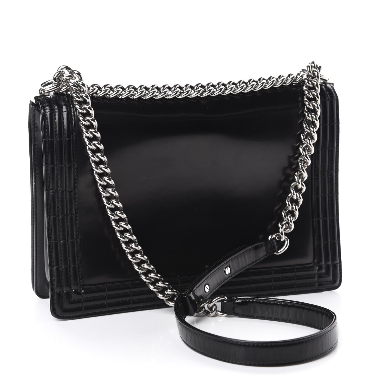 Chanel Glazed Calfskin Large Boy Flap Black 3 of 12