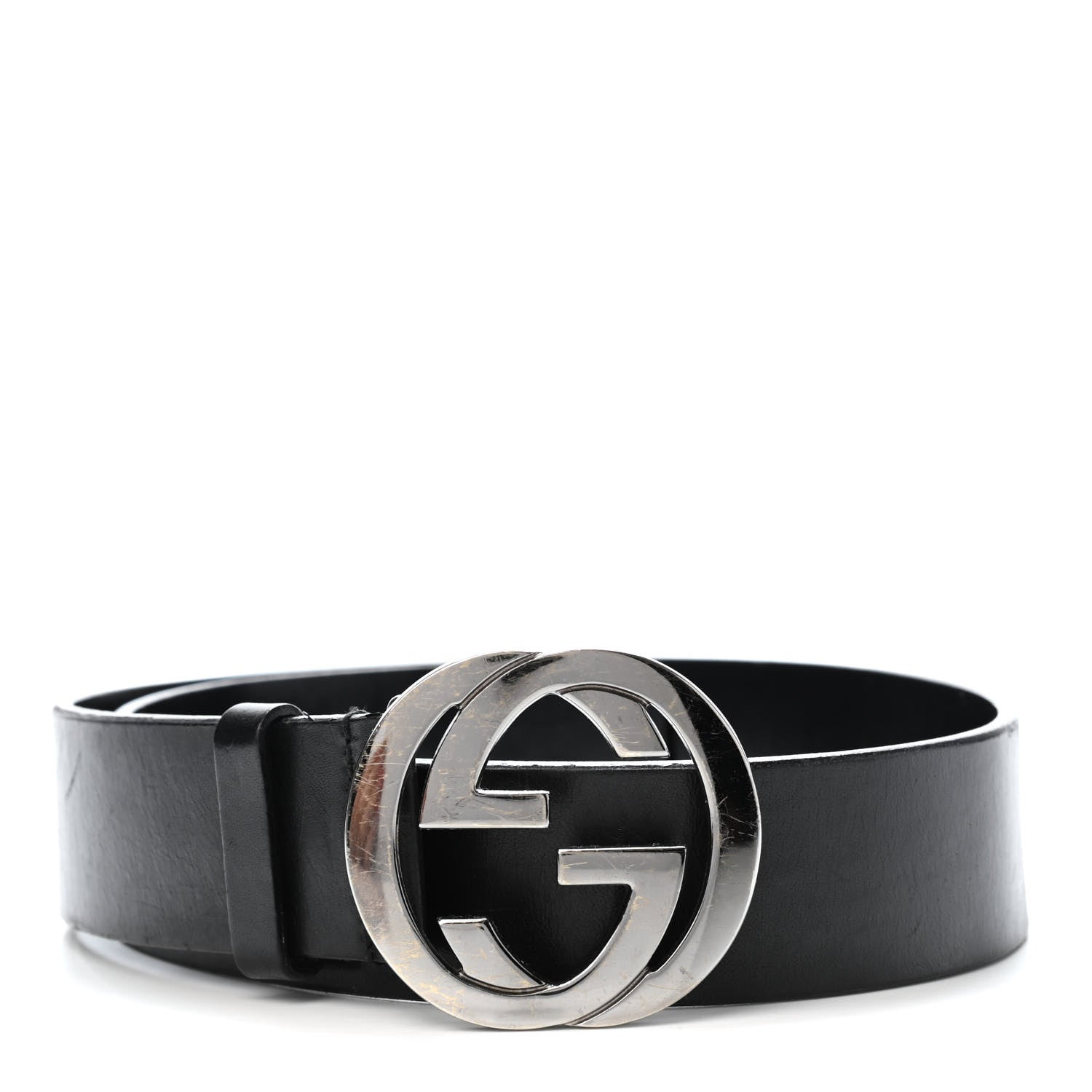 Gucci Calfskin Interlocking G Belt 75 30 Black 1 of 4