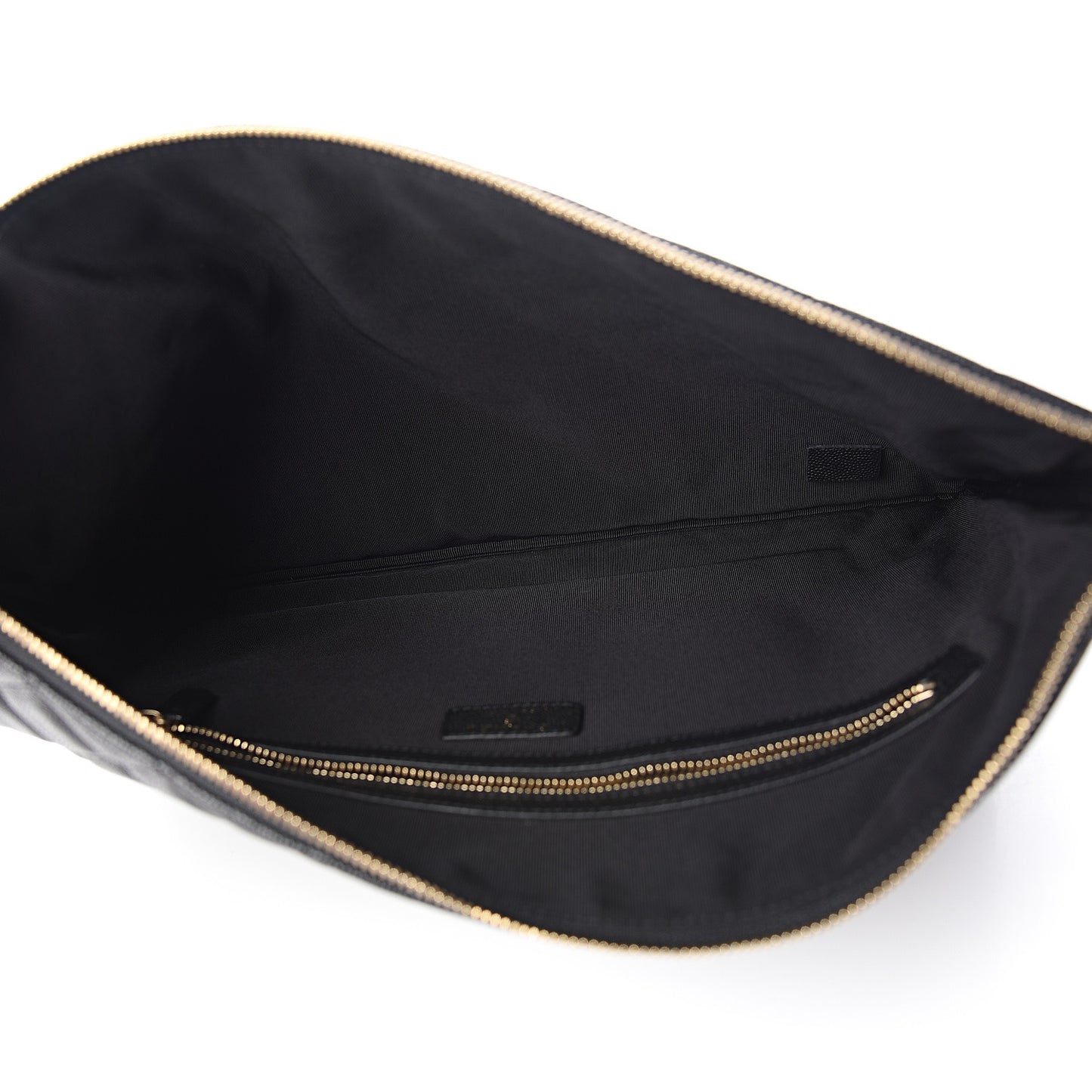 Caviar Quilted Large Cosmetic Case Black