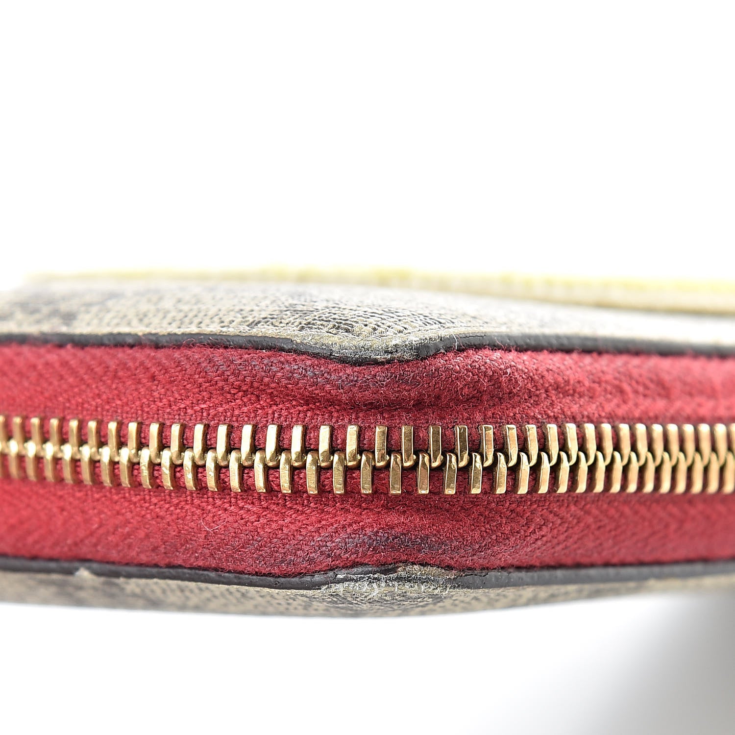Gucci GG Supreme Monogram Embroidered Rainbow Zip Around Wallet Red 13 of 16