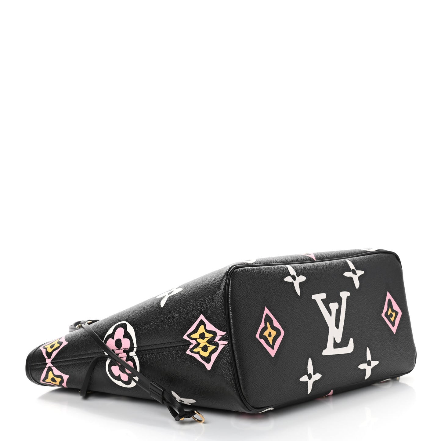 Monogram Giant Wild At Heart Neverfull MM Black