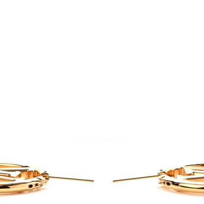 Louis Vuitton Metal Louise Hoop Earrings Gold 3 of 5
