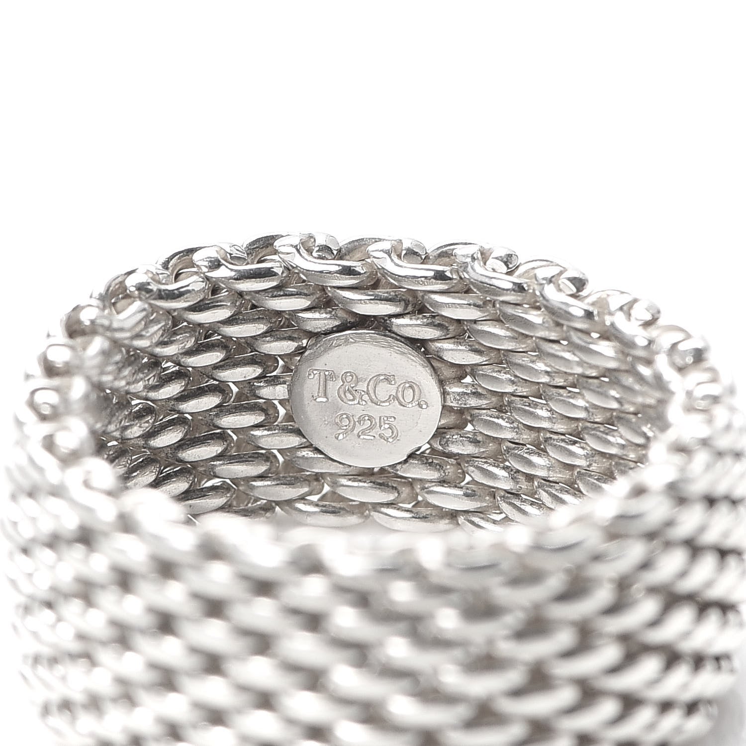 Tiffany Sterling Silver Somerset Mesh Ring 59 8.75 4 of 4