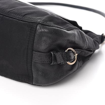 Prada Tessuto Nylon Buffalo Shoulder Bag Black 13 of 14