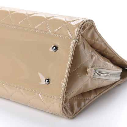 Chanel Patent Calfskin Quilted Shopping Tote Beige 7 of 11