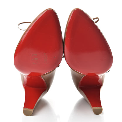 Christian Louboutin Shiny Nappa S.I.T. Rain 100 Ankle Boots 38 Cuoio 5 of 11