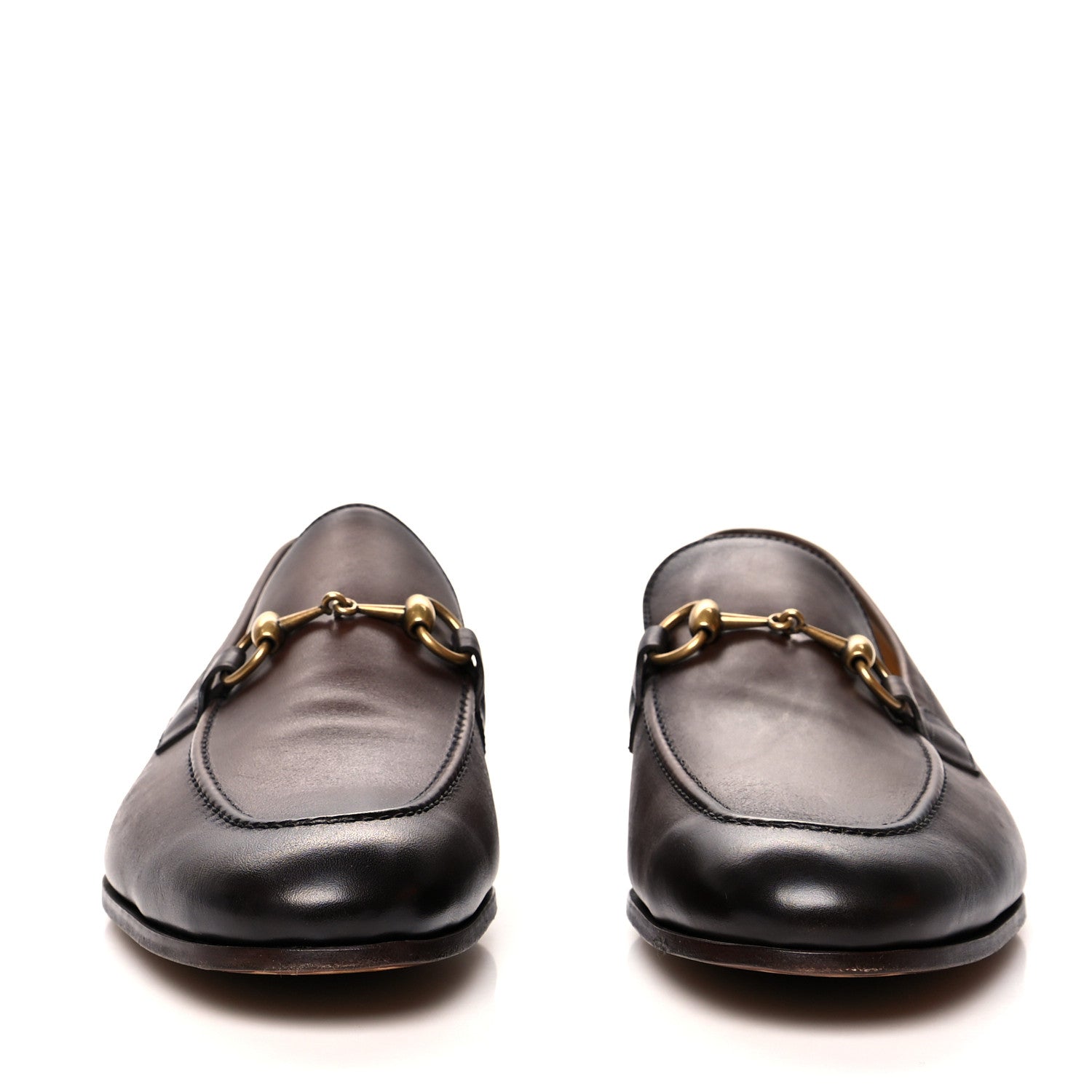 Gucci Betis Glamour Calfskin Horsebit Mens Jordaan Loafers 8 Fondente 2 of 9