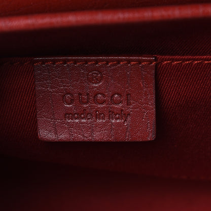 Gucci Monogram Small Bamboo Bullet Satchel Red 6 of 10
