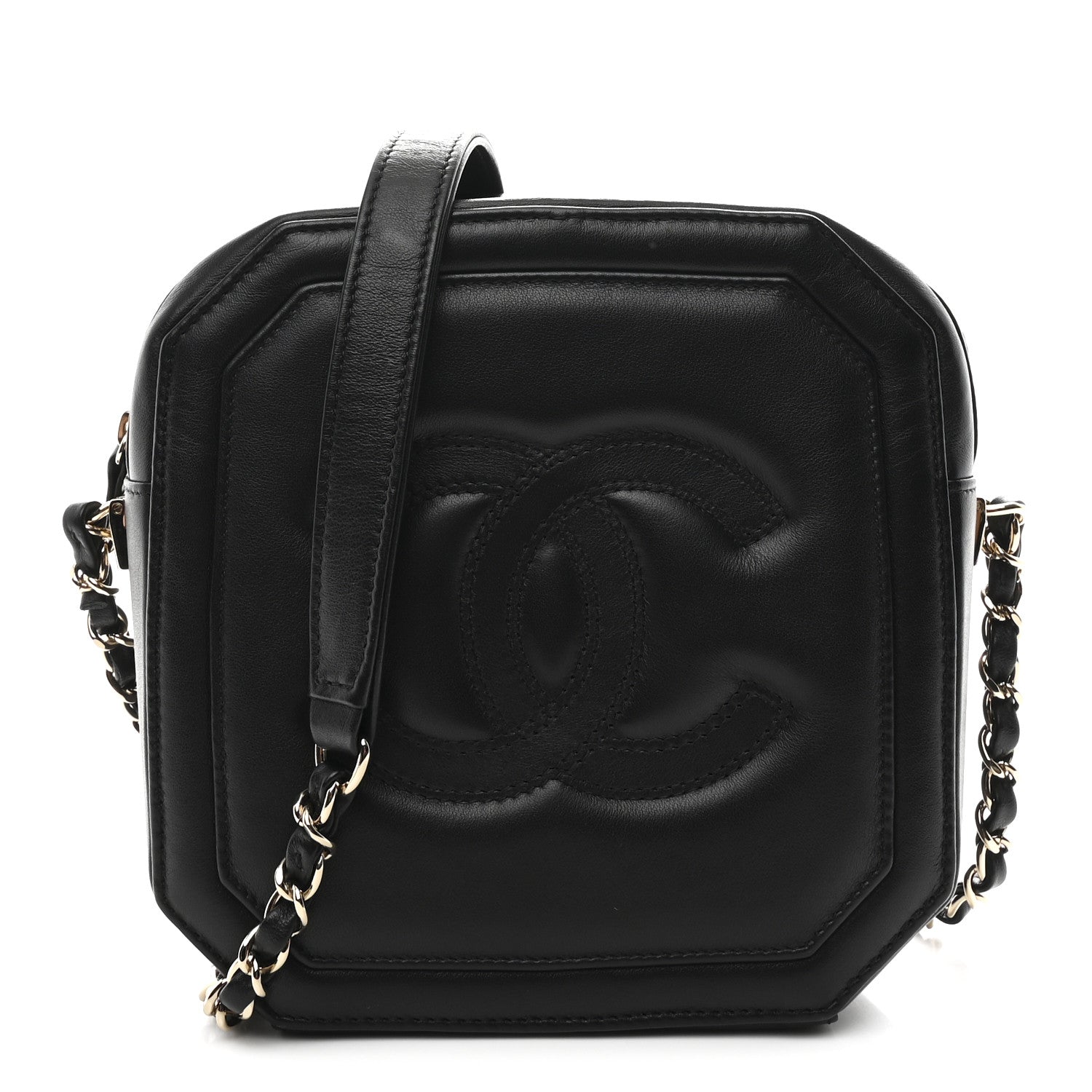Chanel Calfskin CC Clock Camera Case Black 1 of 10