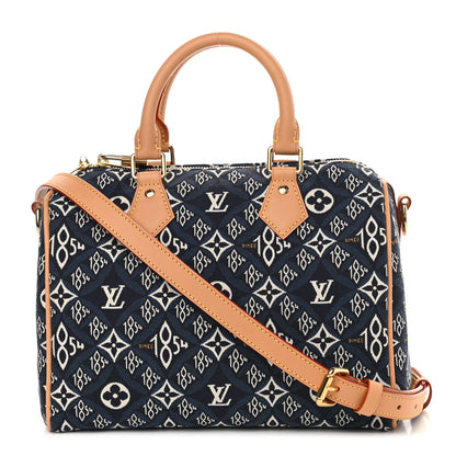Louis Vuitton Jacquard Since 1854 Speedy Bandouliere 25 Blue 1 of 10